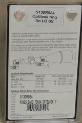 SAKO OptiLock Stainless Steel 1" Low Scope Mount Rings NIB #S130R924 - 2 of 2