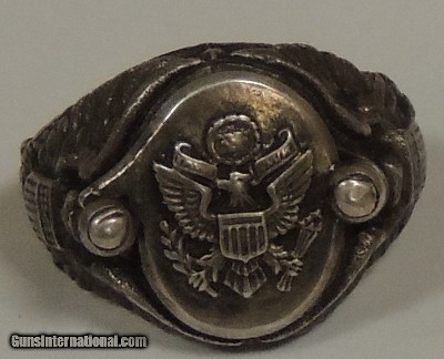 Vintage WWII U.S. Military Secret Compartment Sterling Silver Ring *6 1/2 Size