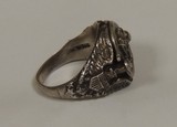 Vintage WWII U.S. Military Secret Compartment Sterling Silver Ring *6 1/2 Size - 5 of 7