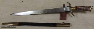 Large Imperial German Hunters Presentation Dagger & Scabbard