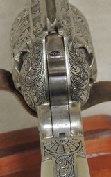 Remington 1861 Old Model Army Fully Engraved Nickel Percussion Revolver S/N 2623XX - 10 of 19