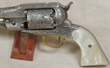 Remington 1861 Old Model Army Fully Engraved Nickel Percussion Revolver S/N 2623XX - 3 of 19