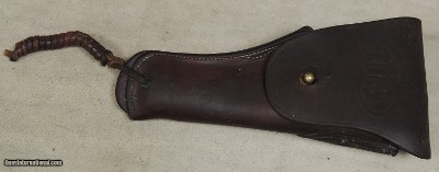 Original U.S. Military WWI M1916 .45 Leather Holster Made by Keyston Bros.