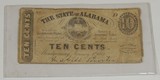 STATE OF ALABAMA 1863 10 Cents Note / Confederate Fractional Currency / Money - 5 of 5