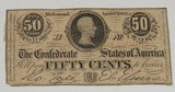 1863 50 Cents Confederate States of America Fractional Note / Money - 2 of 3