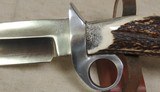 UDK Custom Knife Stag Ring Guard Bowie Knife & Sheath - 3 of 7
