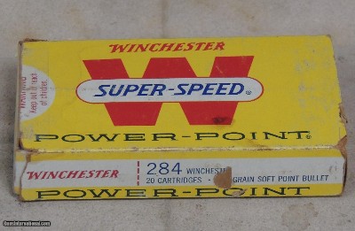 Vintage Winchester Super Speed .284 Winchester Power Point Ammo