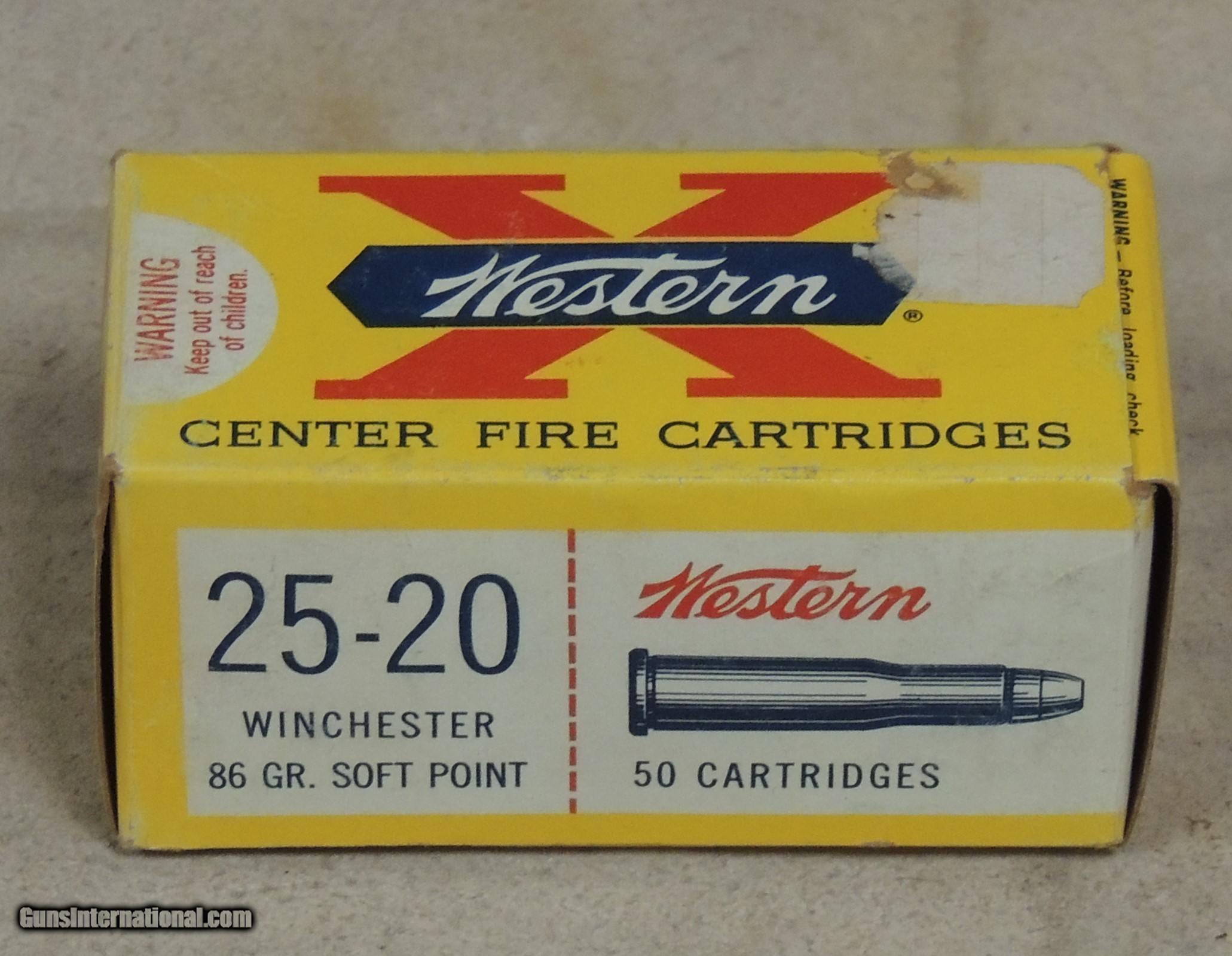 Vintage Winchester WesternX .2520 Winchester Center Fire Ammo