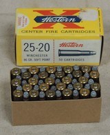 Vintage Winchester Western-X .25-20 Winchester Center Fire Ammo - 1 of 6