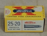 Vintage Winchester Western-X .25-20 Winchester Center Fire Ammo - 6 of 6
