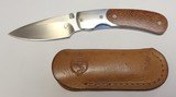 William Henry Kestrel Gentlemen's Snakewood Folding Knife w/ Leather Sheath - 1 of 4