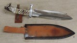 Custom Maker Spartan Type Blade Knife w/ Bone & Horn Inlay *Mosaic Pins - 5 of 6