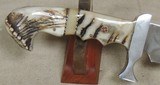 Custom Maker Spartan Type Blade Knife w/ Bone & Horn Inlay *Mosaic Pins - 2 of 6