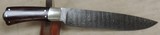 Elton Youngblood Custom Alabama Damascus Knife w/ Sheath *Ironwood Coffin Handle - 5 of 11