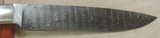 Elton Youngblood Custom Alabama Damascus Knife w/ Sheath *Ironwood Coffin Handle - 6 of 11