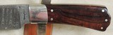 Elton Youngblood Custom Alabama Damascus Knife w/ Sheath *Ironwood Coffin Handle - 9 of 11