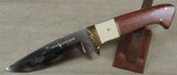 Mackrill Custom Knives #332 Fixed Blade Knife *Red Ivory Wood & Hippo Tooth *Presentation Case - 10 of 12