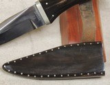 Graham Custom Knives Buffalo Horn Needle Point Boot Knife w/ Buffalo Horn Sheath - 3 of 6