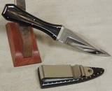 Graham Custom Knives Buffalo Horn Needle Point Boot Knife w/ Buffalo Horn Sheath - 5 of 6