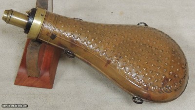 James Dixon & Sons Copper Powder Flask *Stars & Bullseyes