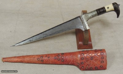 18th Century Indo-Persian Pesh Kabz Armor Piercing Dagger & Scabbard