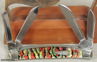 Case Knives Collectors Club #6468 SS Small Congress *Christmas Issue In Celluloid