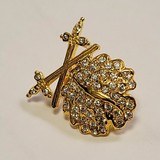 WWII German Gold oak leaves with swords and diamonds of Knight's Cross *Period Reproduction - 5 of 9