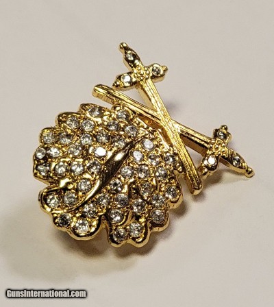 WWII German Gold oak leaves with swords and diamonds of Knight's Cross *Period Reproduction