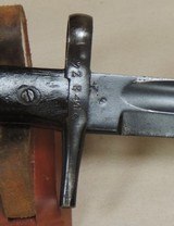 Italian M1871 Vetterli Bayonet & Leather Scabbard - 10 of 11