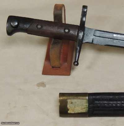 WWII TERNI M1891 Carcano Bayonet & Leather Scabbard - Image 4 of 6