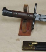 WWII TERNI M1891 Carcano Bayonet & Leather Scabbard