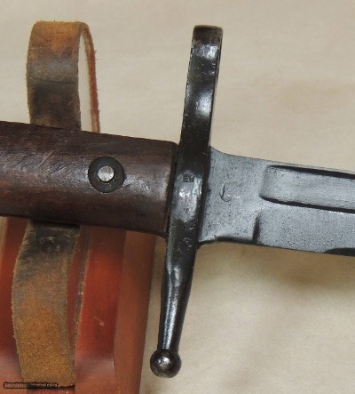 WWII TERNI M1891 Carcano Bayonet & Leather Scabbard - Image 3 of 6