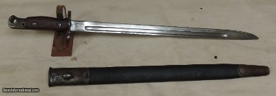Sanderson British WWI M1907 Bayonet & Leather Scabbard