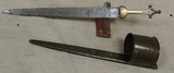 Taureg / Telek Arm Dagger Attributed To The Nupe Tribe w/ Beaten Brass Scabbard - 2 of 9