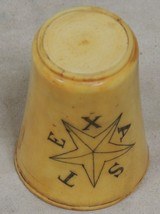 American Civil War 5th Texas Cavalry Regiment Scrimshaw Bone Cup - 3 of 4