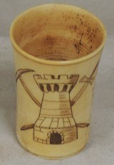 American Civil War 15th New York Engineer Regiment Scrimshaw Bone Cup ...