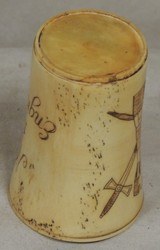 American Civil War 15th New York Engineer Regiment Scrimshaw Bone Cup - 4 of 4