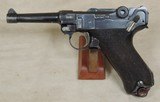 Luger WWI German 1917 Erfurt 9mm Caliber Pistol & Heer Belt Buckle S/N 1414XX - 2 of 11
