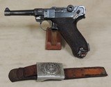 Luger WWI German 1917 Erfurt 9mm Caliber Pistol & Heer Belt Buckle S/N 1414XX - 1 of 11
