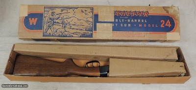 Winchestesr Model 24 SxS 12 GA Shotgun In Box *Made In 1942 S/N 41529xx