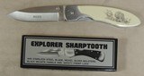 Explorer Sharptooth Bone Ivory Micarta / Scrimshaw Lock Back Folding Knive No. 11-397