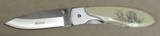 Explorer Sharptooth Bone Ivory Micarta / Scrimshaw Lock Back Folding Knive No. 11-397 - 3 of 4
