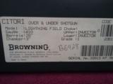 Browning Citori Lightning .410ga O/U grade 1 field ,28" ribbed barrels 4 invector chokes, excellent condition - 2 of 15