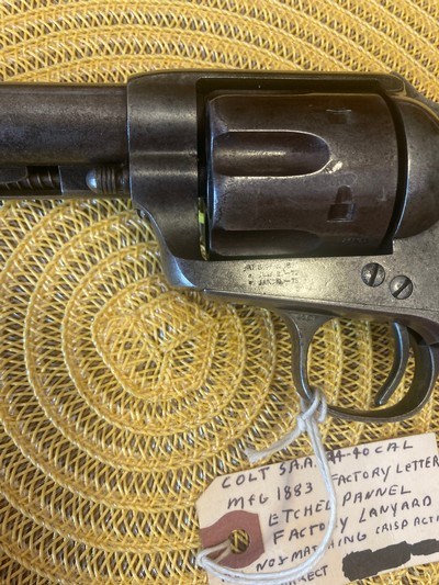 Colt Etched Panel, 44-40, ANTIQUE, SAA, Factory Letter, Purchased from TGCA former President, ALL ORIGINAL ! - Image 6 of 11