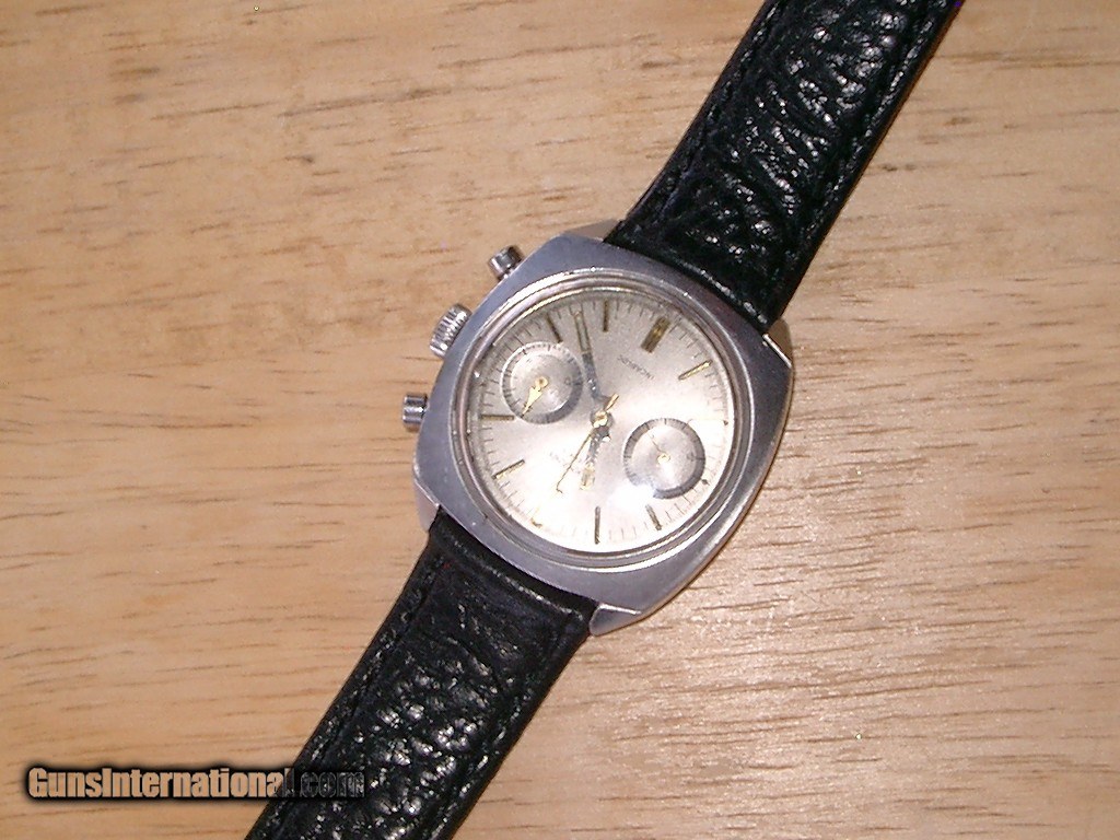 Wakmann Incabloc Chronograph 2 Register 17 Jewel's New Band Cleaned ...