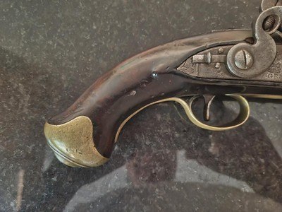 Fully Stamped/ London marked proofed 18th century British Service flintlock pistol. - Image 2 of 15