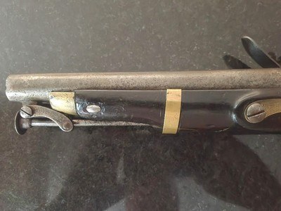 Fully Stamped/ London marked proofed 18th century British Service flintlock pistol. - Image 7 of 15