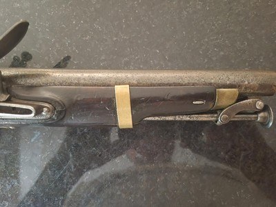 Fully Stamped/ London marked proofed 18th century British Service flintlock pistol. - Image 5 of 15