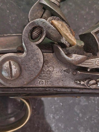 Fully Stamped/ London marked proofed 18th century British Service flintlock pistol. - Image 3 of 15