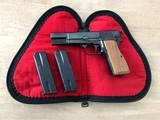 Browning Hi Power 9mm T Series Belgium 1969 /w/ Ring Hammer, Pouch and 2 Mags - 7 of 7